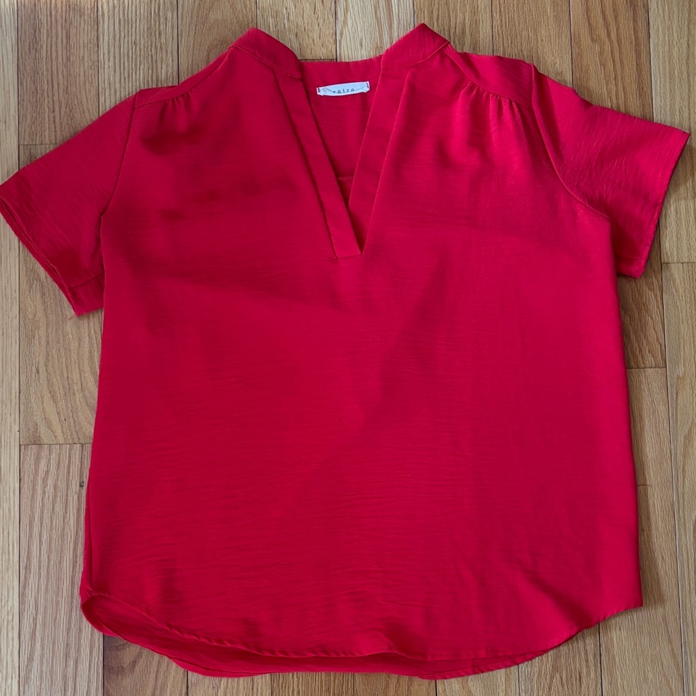 Entro Vibrant Red Blouse